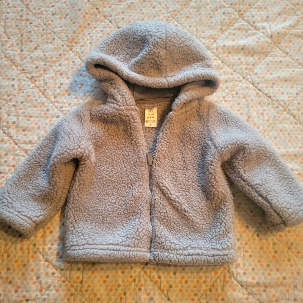 Carter's full Zip sherpa hoodie size 6-9 months